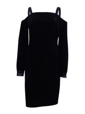 Lauren by Ralph Lauren Women's Velvet Off-the-Shoulder Dress