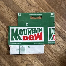 Vintage Mountain Dew 8-pack Carrier 16oz Bottle Cardboard