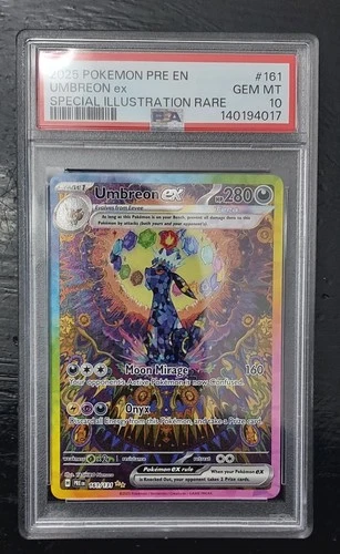 2025 POKEMON PRE EN-PRISMATIC EVOLUTIONS #161 UMBREON EX PSA 10