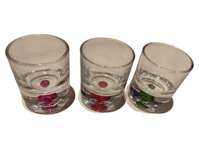 PartyLite Schnapsgläser Set 3 Glas Transparent 7.5cm Höhe 6.5cm Breite