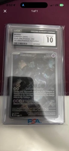 Mewtwo 052 Pokémon Black Star Promo 151 Ultra Premium Collection CGC 10 Gem Mint