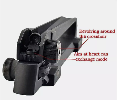 #ad Aluminum Alloy Carry Handle w Rear Sight Picatinny Weaver Rail Mount Black $16.71