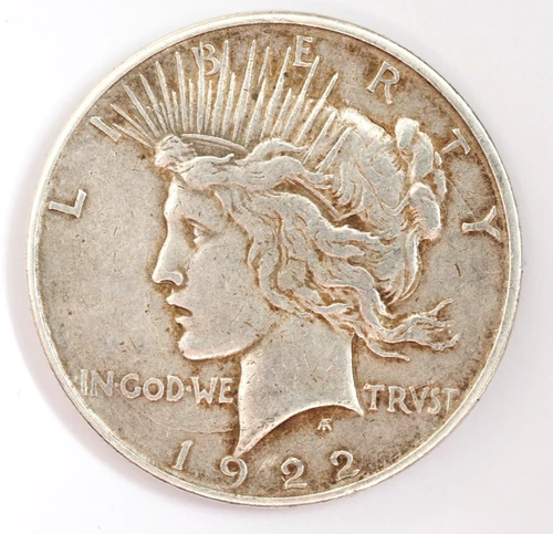 (1) 1922-D Peace Dollar 90% Silver Extremely Fine Denver Mint $1 US Coin