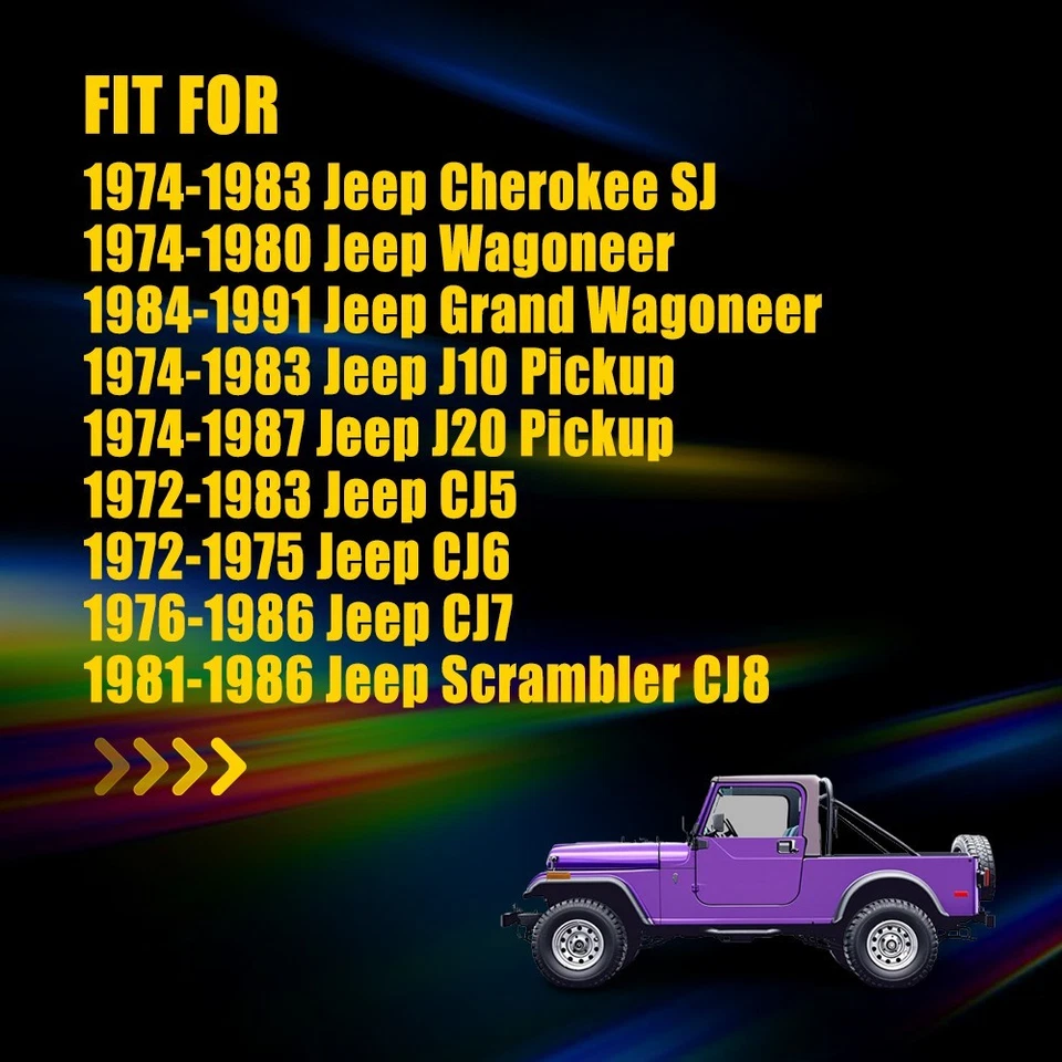 Par de luces marcadoras laterales traseras guardabarros rojas carcasa para camioneta Jeep J20 1974-1987 Foto 2 de 4