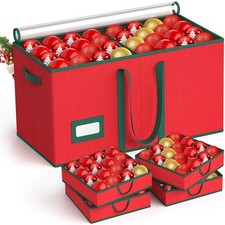Best Christmas Ornament Storage Box Store 128 Ornaments, Xmas Organizer box with