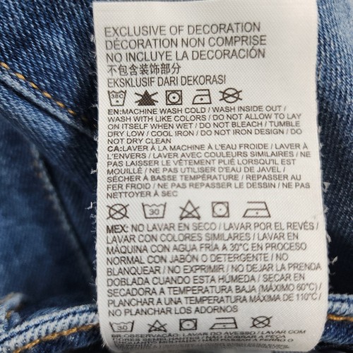 Levis YOUTH SZ 14 Jeans Blue Regular Rise Flare Medium Wash Front Flap Pockets - Picture 11 of 13