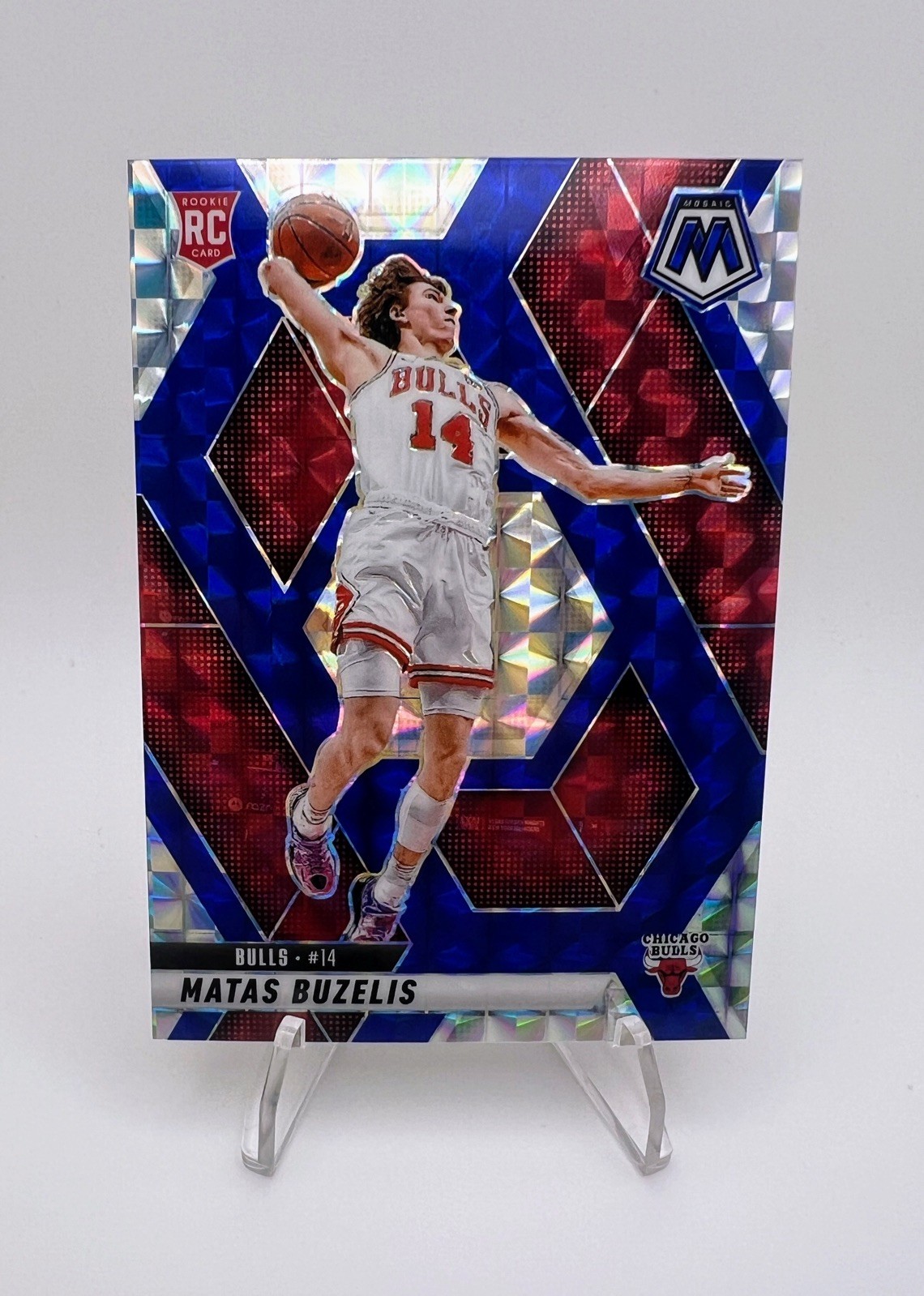 2024-25 Panini Mosaic MATAS BUZELIS #223 Choice Blue Mosaic Prizm RC /45 🔥