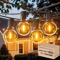 Lichterkette AußEn 45M IP45 Wasserdicht 75 G40 LED GlüHbirnen FüR Garten