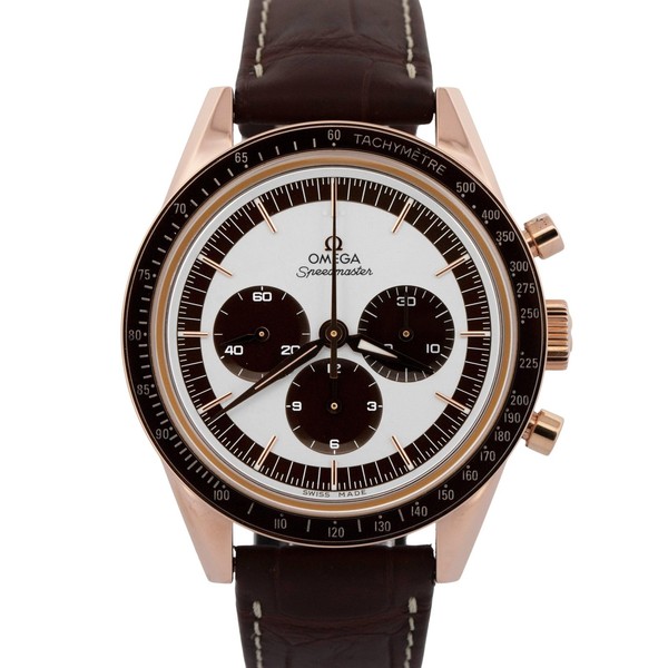 2024 PAPERS Omega Speedmaster 18K Sedna Rose Gold Watch 311.63.40.30.02.001 BOX