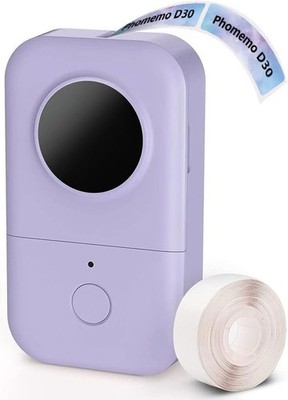 Phomemo D30 Label Makers Machine - Portable Bluetooth Mini Sticker Purple 