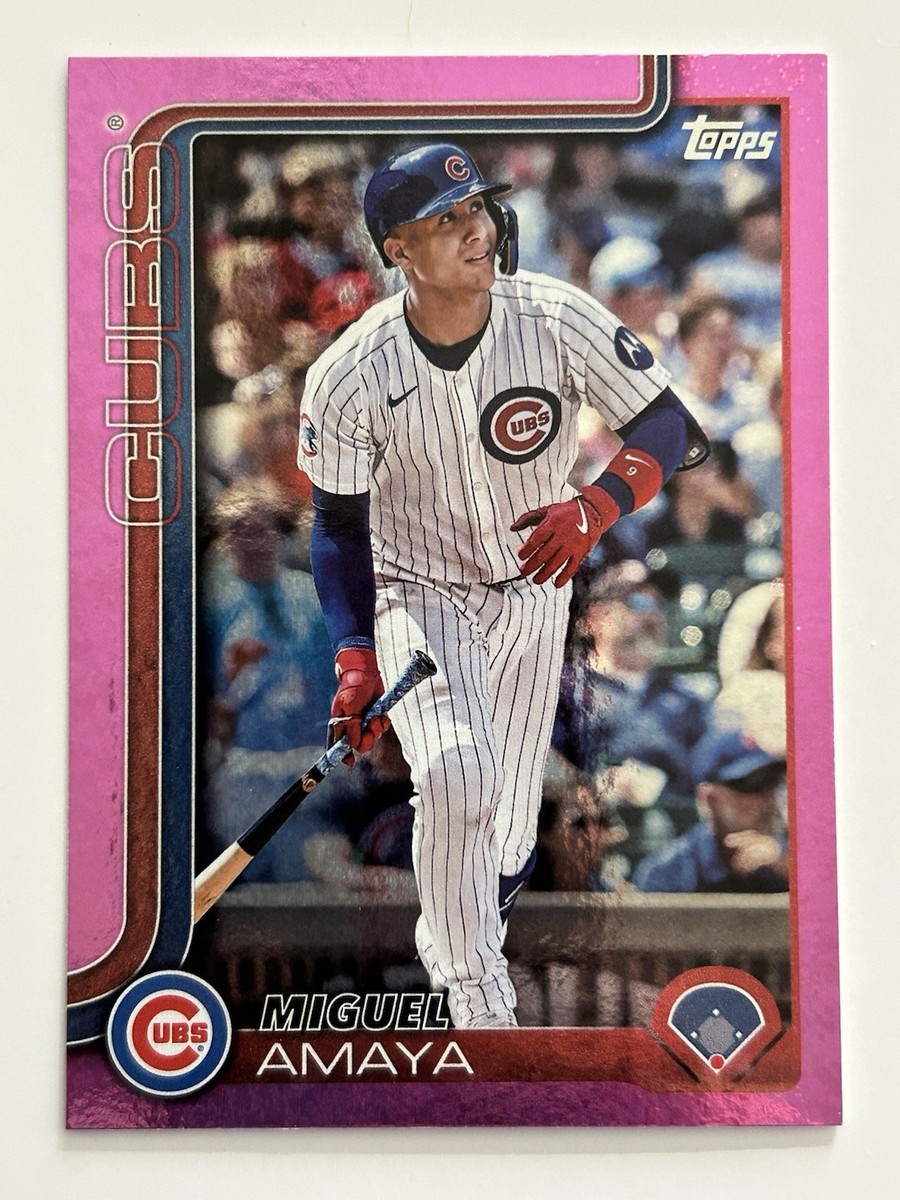 Miguel Amaya 2025 Topps Series 2 (SP) Pink Holofoil #406 Chicago