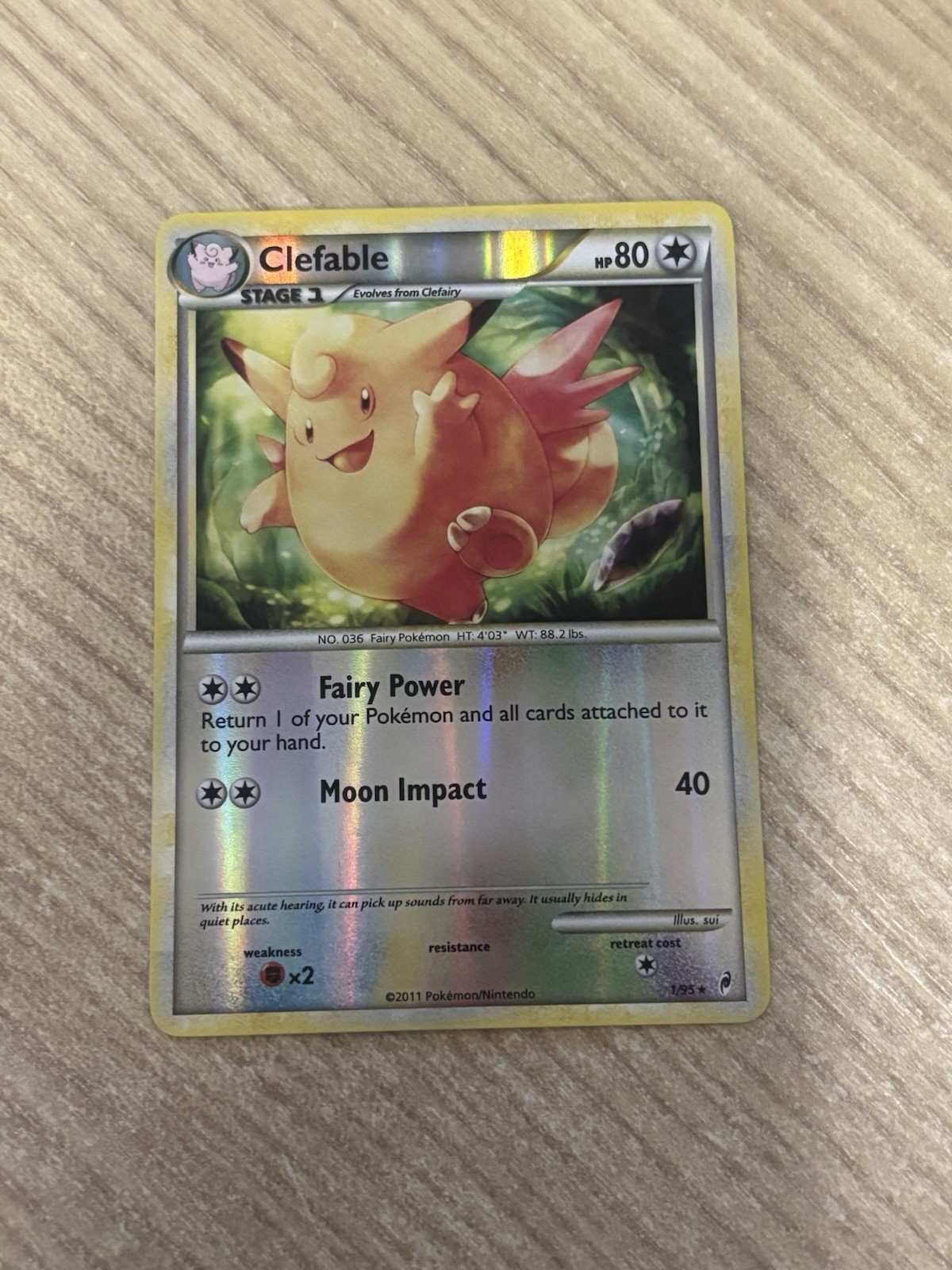 Clefable 1/95 Call of Legends Reverse Holo Lp Condition Pokemon Mid Era