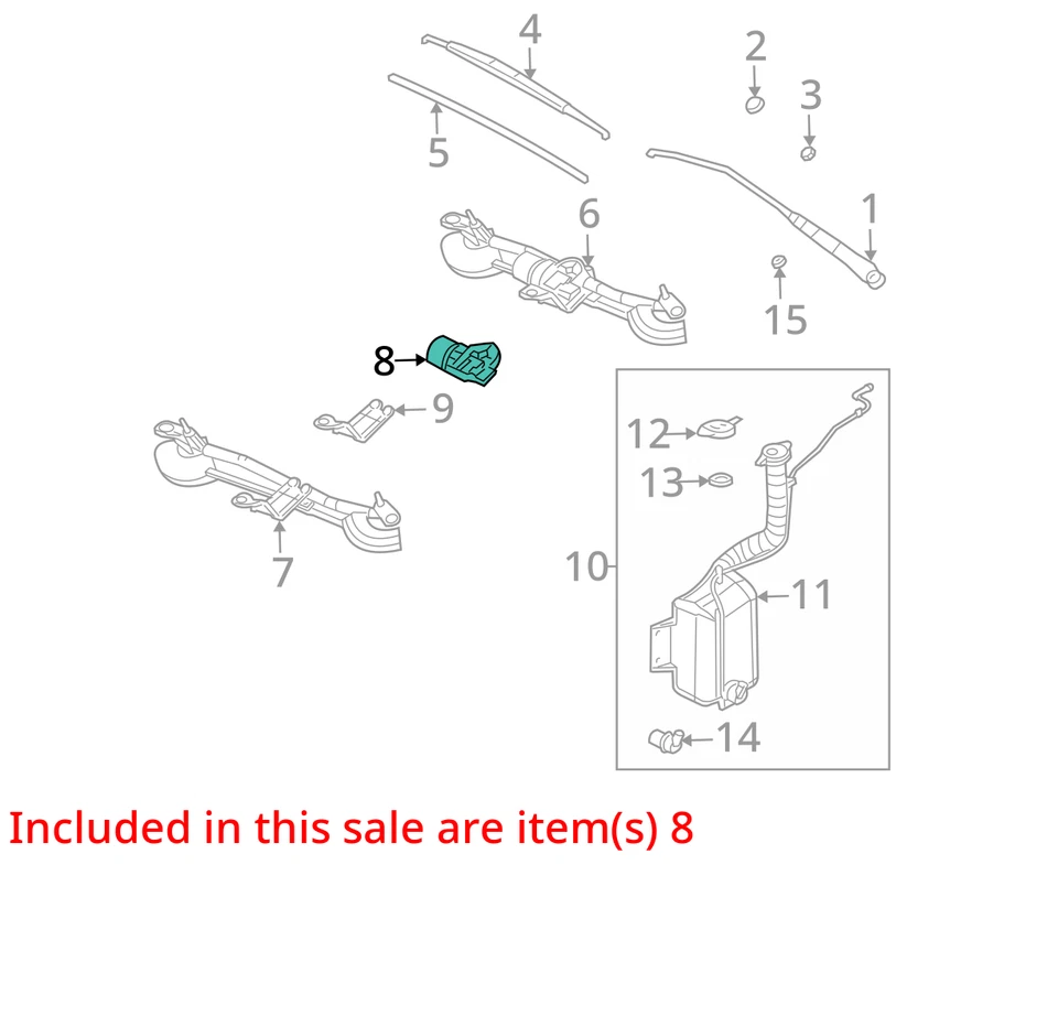Motor limpador de para-brisa compatível com 05-10 COBALT 5239728 - Imagem 3 de 4