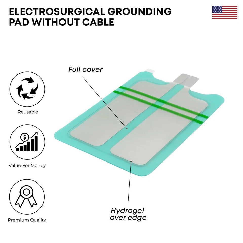 Almohadilla de puesta a tierra electroquirúrgica sin cable Almohadillas ESU electroquirúrgicas bipolares Foto 2 de 2