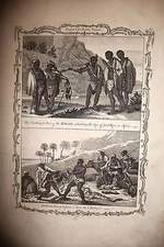 AFRICA, original London etching for Drakes Voyages.1768