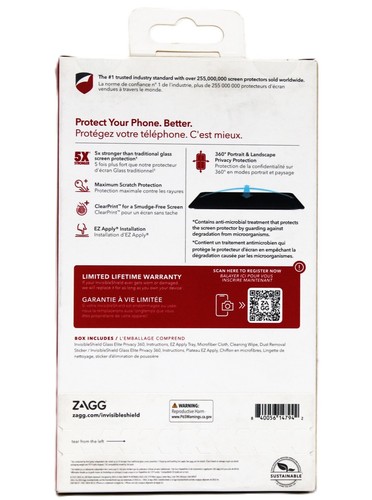 ZAGG InvisibleShield Glass Elite Privacy 360 Screen Protector for iPhone 14 / 13 - Picture 4 of 11