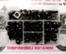 195 PEZZI KIT VITI CARENA MOTO TMAX   HONDA YAMAHA KAWASAKI BMW APRILIA  NERO