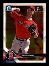 2018 1st Bowman Chrome #BCP139 Travis Lakins Baseball Card Boston Red Sox