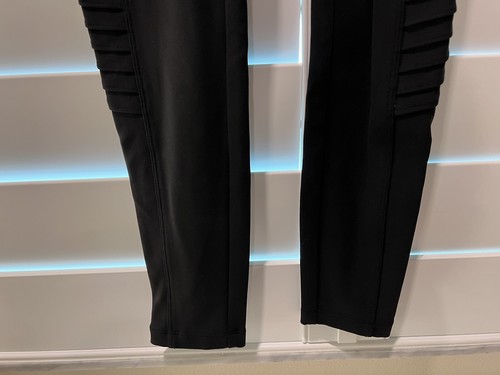 Athleta Delancy Moto Leggings Black Activewear Zip Pockets Size Small - Picture 4 of 12