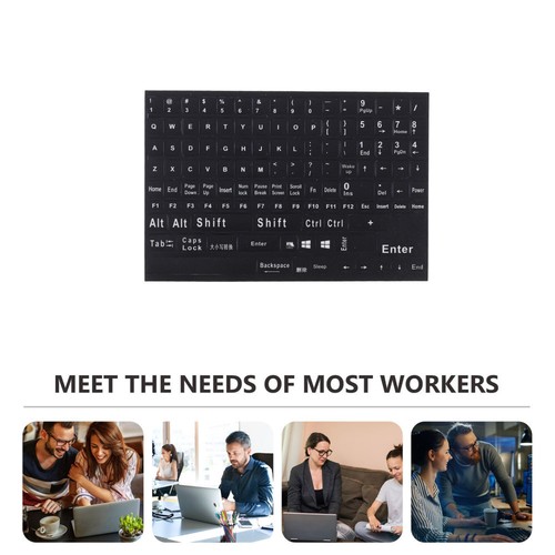2 Sheets English Keyboard Stickers Laptop Cover Replacement Letter - Photo 4/12