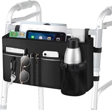 Large Walker Tote Bag Folding Walker Attachment Storage Basket Mobility Aid Acce