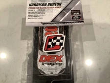 HARRISON BURTON AUTOGRAPHED 2020 DEX IMAGING CALIFORNIA RACE WIN DIECAST & CARD