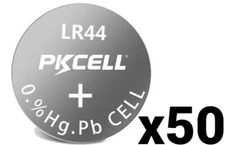 50 FIFTY PKCELL LR44 AG13 357 L1154 A76 BUTTON CELL BATTERIES BRAND NEW