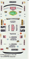 DECAL 1/43 - ALPINE A310 Gr4 - MONTE-CARLO 1981