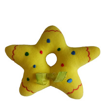 Vintage Eden Plush Yellow Star Rattle 5"