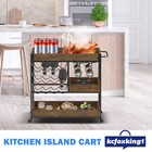 Serving Drinks Trolley Cart Kitchen Dining Shelf Metal Bar Storage Wine Rack
