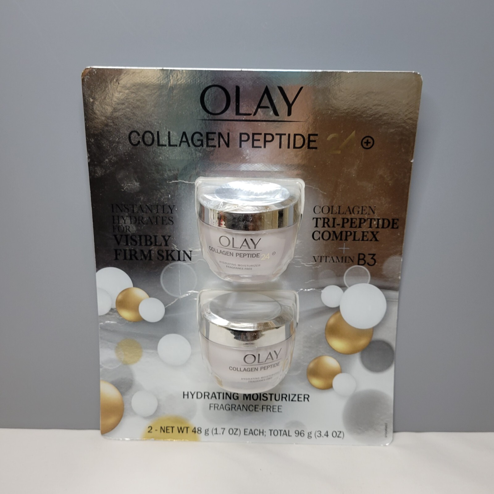 Olay 2 Pack Collagen Peptide 24 Face Moisturizer Fragrance Free 1.7 oz Each NEW