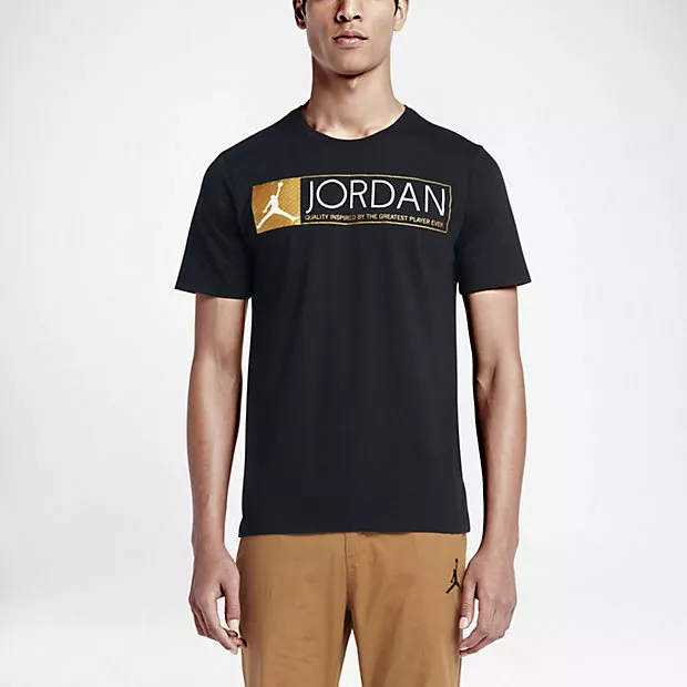 gold jordan shirt