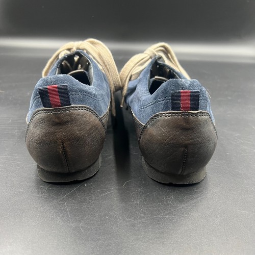 Paul Green Two-Tone Blue & Brown Lace Up Leather/Suede Sneakers Size 7.5/ US 10 - Picture 3 of 12