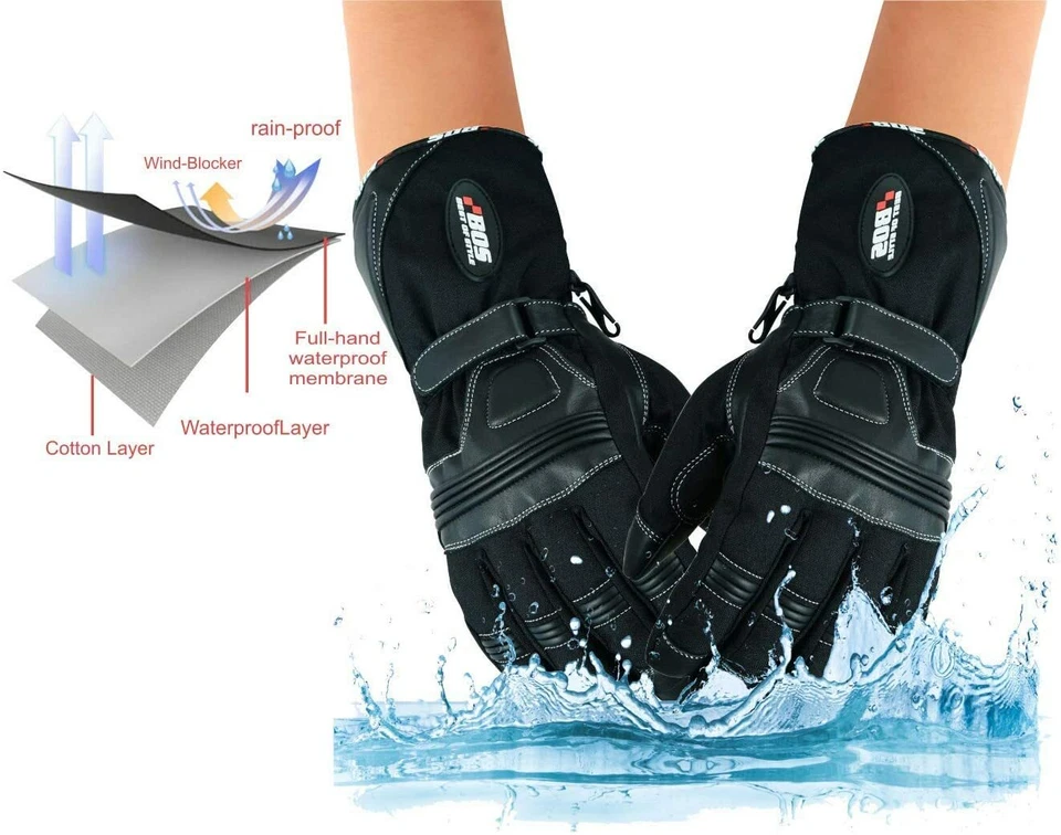 B:O:S Motorrad Roller Winter Handschuhe Wasserdicht Motorrad Regen Roller Handschuhe