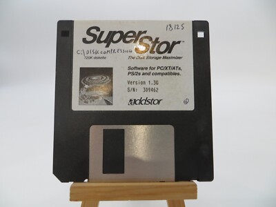 3.5'' Floppy Disc SUPER STOR Disk Storage Maximizer Software - PC/XT/ATs PS/2s