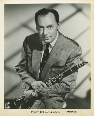 Woody Herman mit Klarinette Jazz Musik Vintage Foto