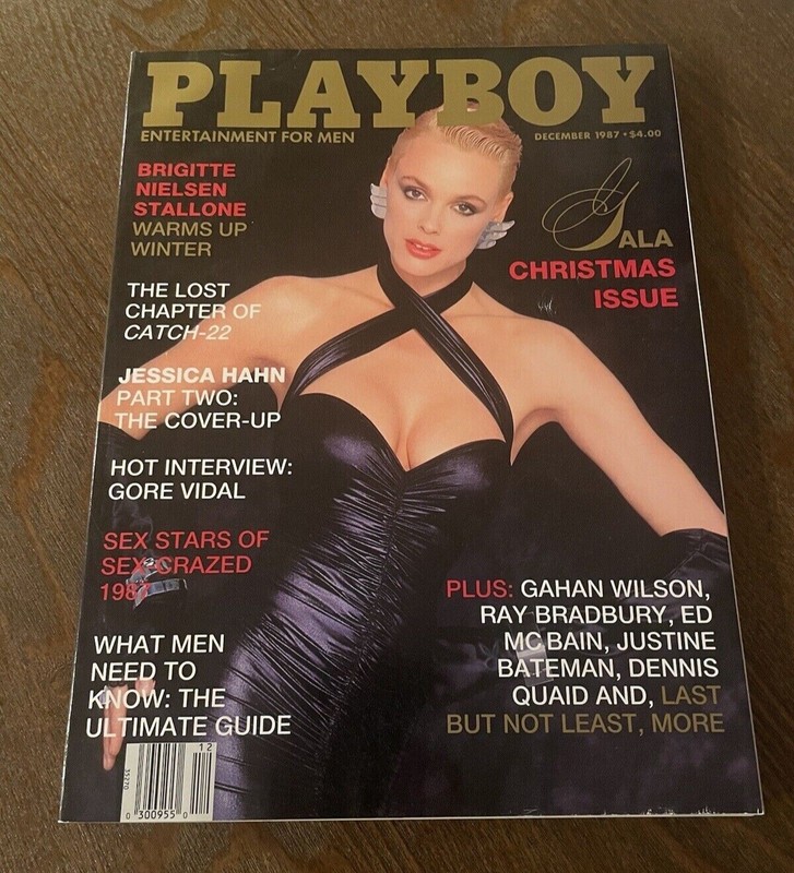 Playboy Magazine December 1987 India Allen, Bridgitte Nielsen Stallone Jess Hahn