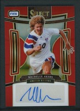2023-24 MICHELLE AKERS AUTO PANINI SELECT FIFA RED AUTOGRAPHS