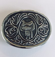 Vintage Avon Western Cowgirl Saddle Belt Buckle