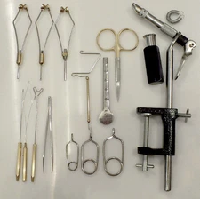 Fly Tying Tool Kit 16 piece w/Chrome AA  Vise - NEW- KT135