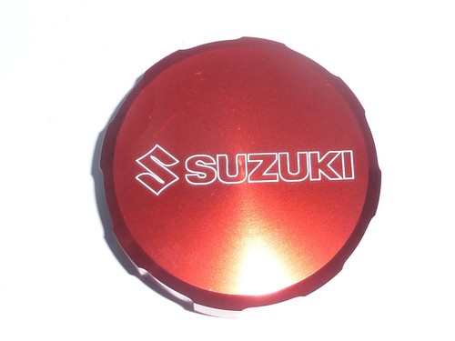 SUZUKI TL1000R 1998-03 FRONT BRAKE MASTER CYLINDER SCREW TOP LID CAP RED B20F - Picture 2 of 5