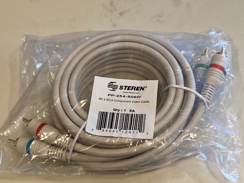 Steren PP-254-506IV 6’ 3-RCA Componet Video Cable Cord - Picture 4 of 4