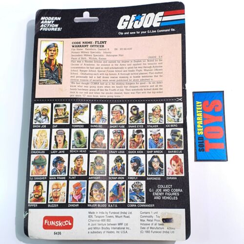 GI Joe FLINT Funskool India International Heroes light camo variant MOC Sealed - Picture 3 of 6