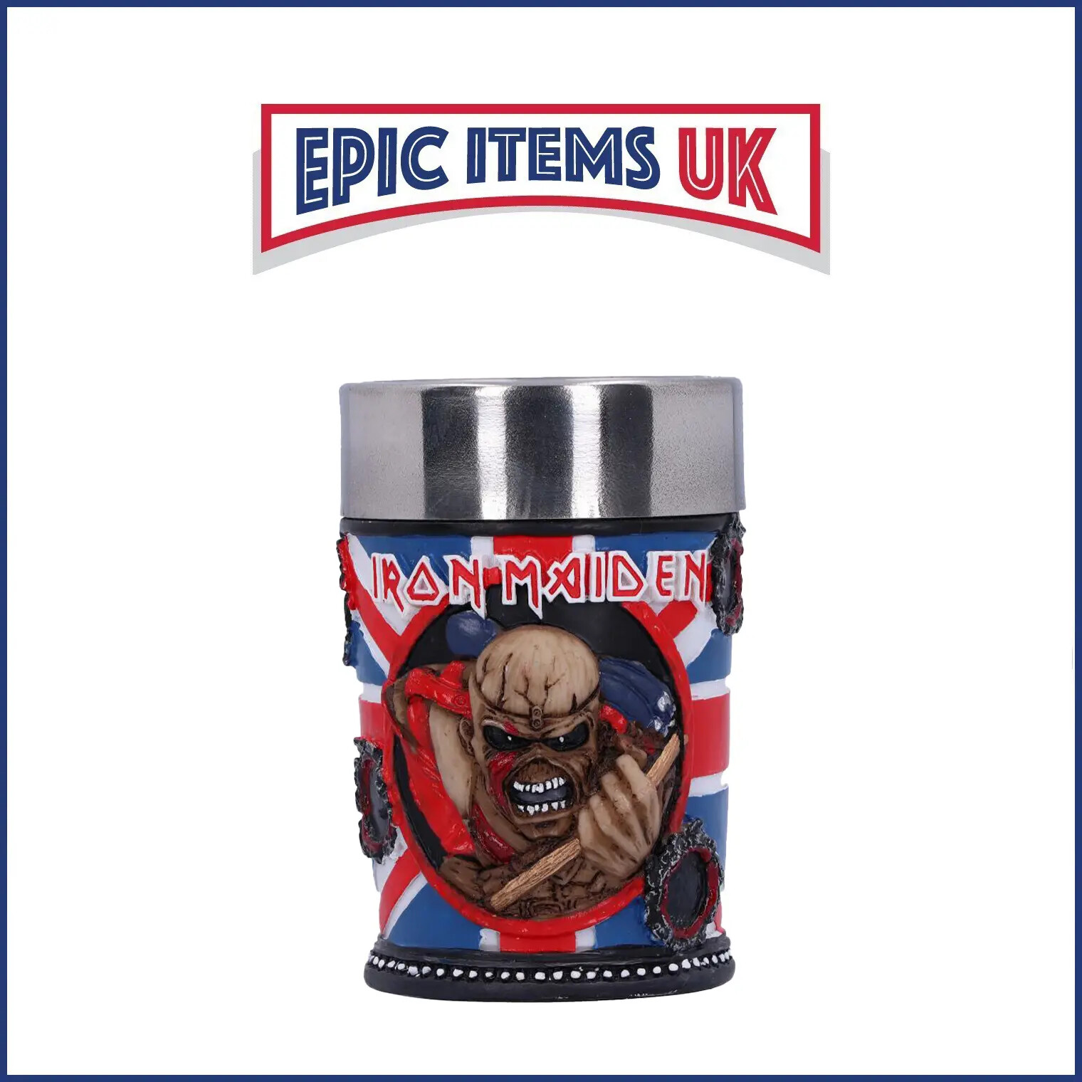 Iron Maiden Eddie The Trooper Shot Glass Officially Licensed Merchandise 7cm