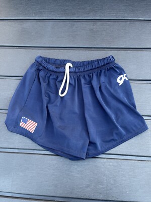 TEAM USA GK ELITE Gymnastics Leotard SHORTS Olympic USA MEN S Blue SIZE: AM