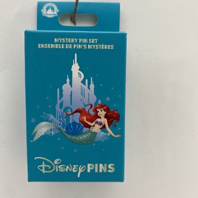 Disney Pin The Little Mermaid Princess Ariel Unopened Mystery Box 2 Pins SEALED