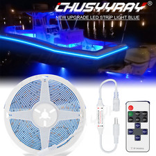 16.4 ft Blue LED Strip Light Night Fishing Ultraviolet Boat Black PCB