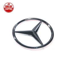 GLOSS Black OEM size REAR TRUNK STAR Emblem For C200 C300 C43 C63 C63s W205