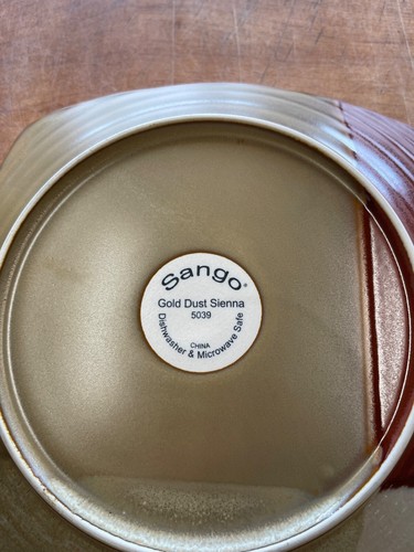 Sango GOLD DUST SIENNA 5039 SQUARE Salad Plate 8" 1 ea 8 available - Picture 3 of 3