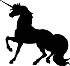 4" Unicorn Silhouette Decal Vinyl Sticker Outline Car Fantasy Horse Fairy Girls